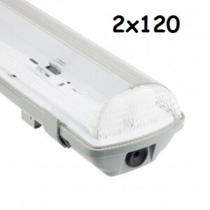 Plafoniera IP65 2x120cm Per neon LED